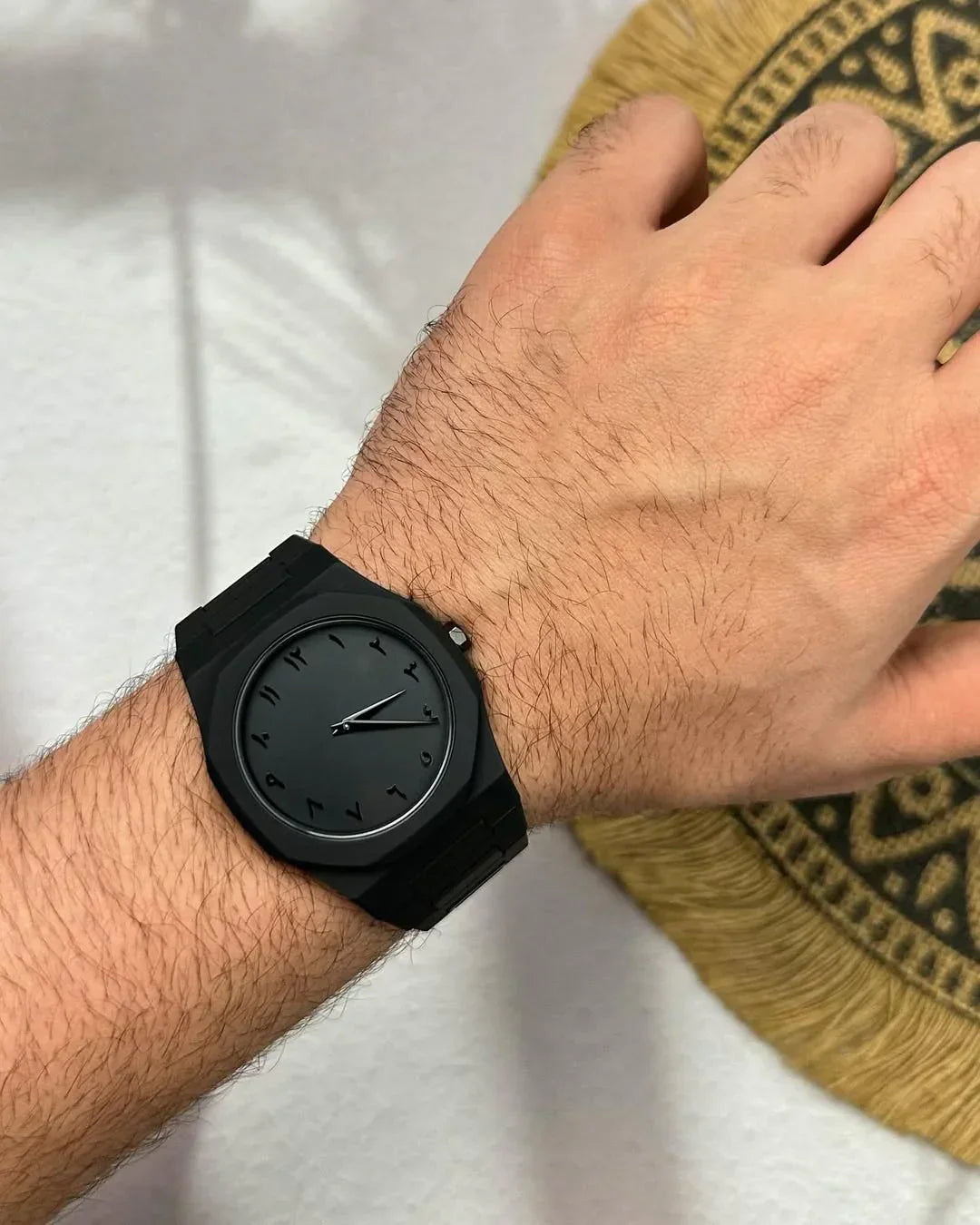 Arabic Black Aura Watch – Sleek Elegance Meets Spiritual Precision - DoorAndSteps E Commerce 