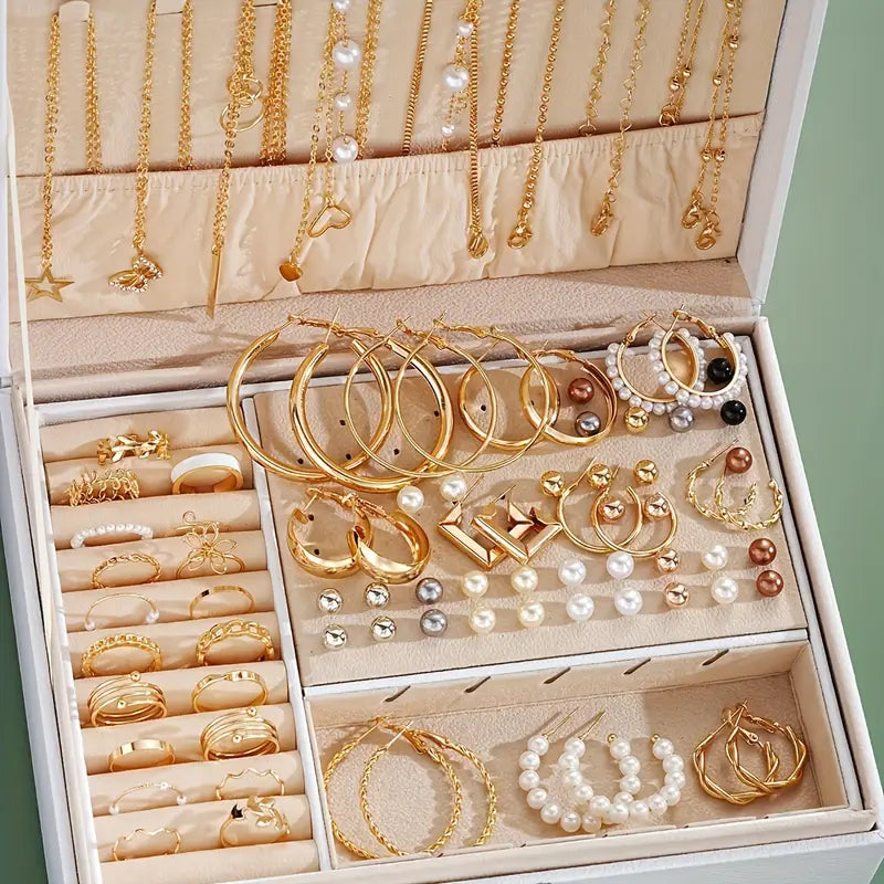 💎✨ 86-Piece Premium Jewelry Set for Women & Girls – Necklaces, Earrings, Rings & More! 👑💫 - DoorAndSteps E Commerce 