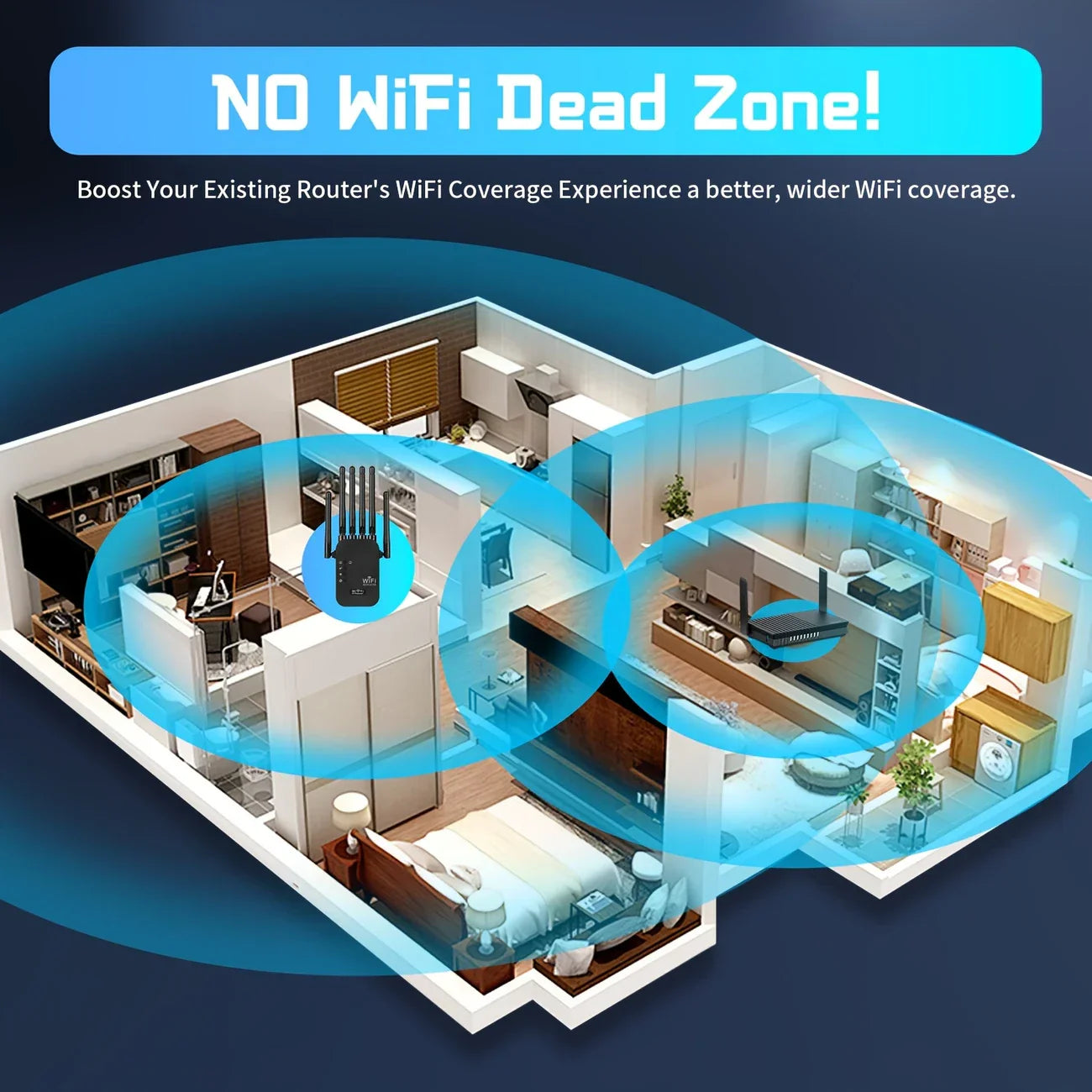🔥 High-Speed WiFi Repeater – Covers Up to 25 Devices | Signal Booster & Internet Extender for Home & Office 🌐 - DoorAndSteps E Commerce 