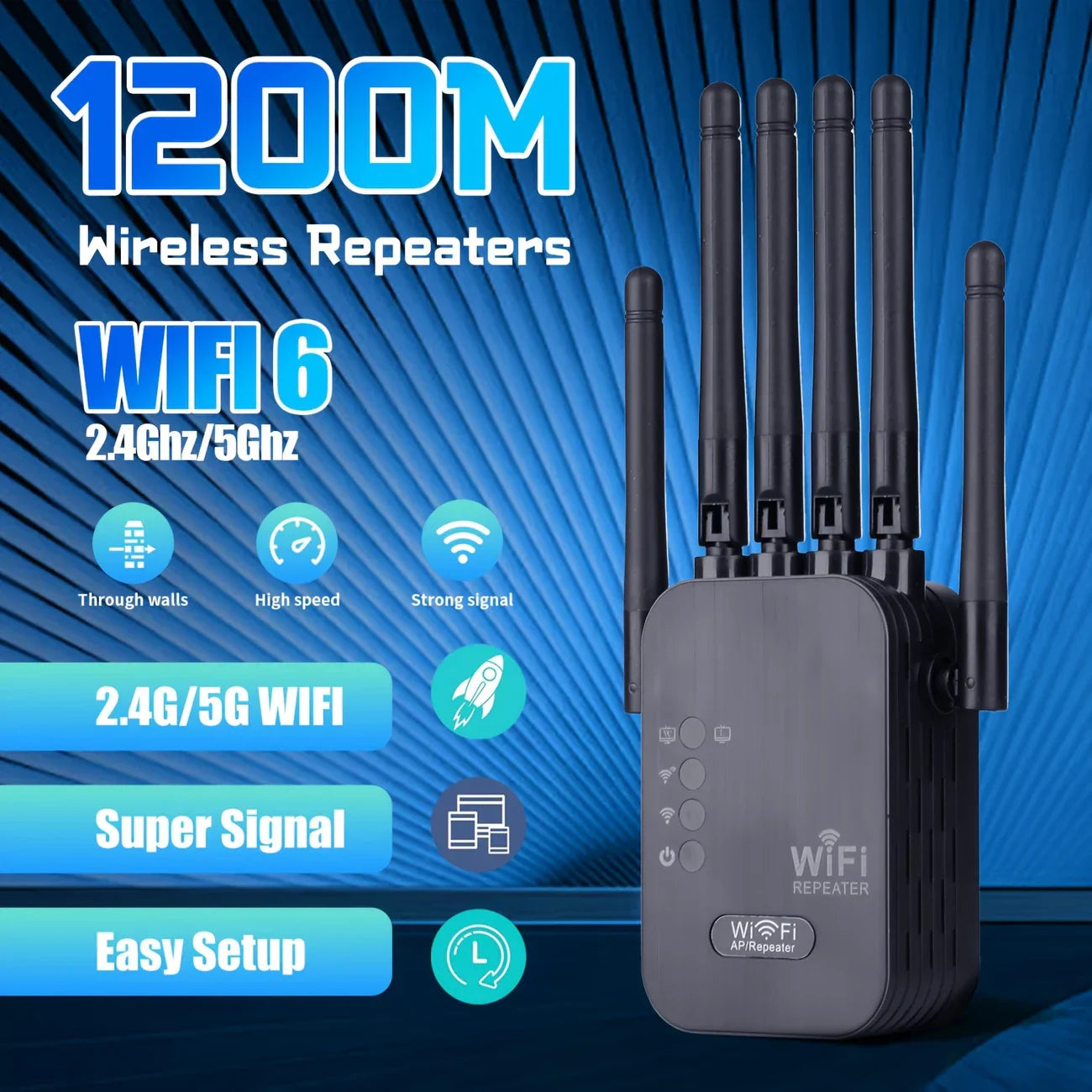 🔥 High-Speed WiFi Repeater – Covers Up to 25 Devices | Signal Booster & Internet Extender for Home & Office 🌐 - DoorAndSteps E Commerce 