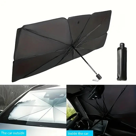 2 SET OF Foldable Car Windshield Sun Shade Umbrella | UV Protection & Heat Blocker for All Vehicles - DoorAndSteps E Commerce 