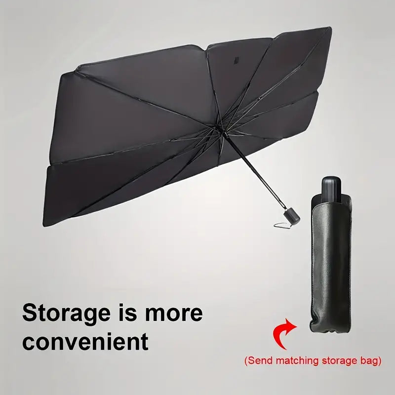 2 SET OF Foldable Car Windshield Sun Shade Umbrella | UV Protection & Heat Blocker for All Vehicles - DoorAndSteps E Commerce 