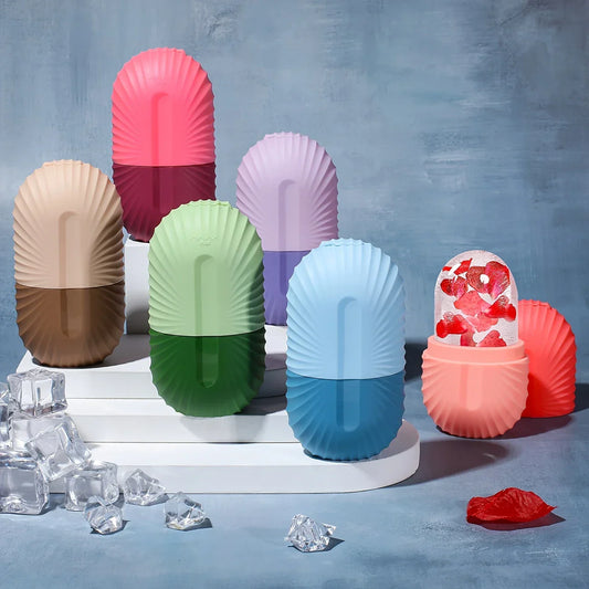 ❄️ Ice Face Roller – Reusable Facial Massager for Puffiness Relief, Skin Glow, and Contour Care 🌿✨ - DoorAndSteps E Commerce 