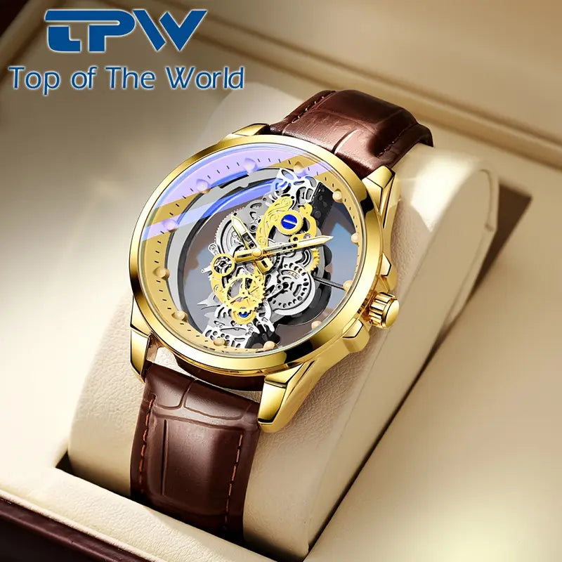 🕰️ TPW Elegant Men's Quartz Watch – Durable Steel Strap | Timeless Design | Everyday Class 🎁 - DoorAndSteps E Commerce 