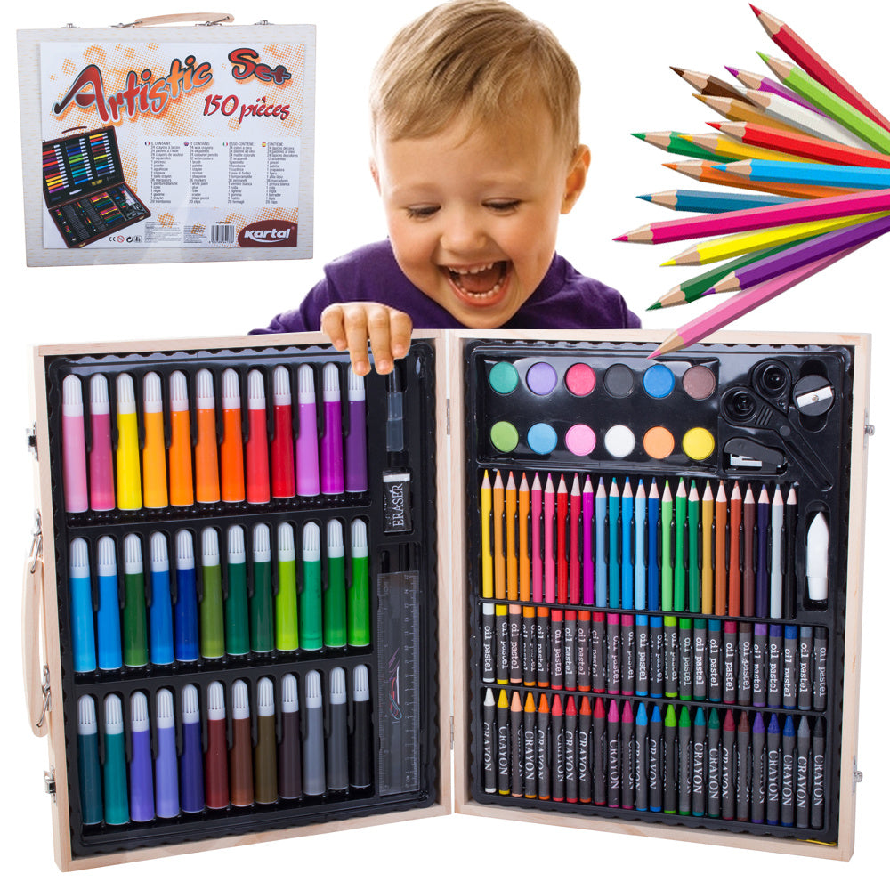 Artist's set for painting in case