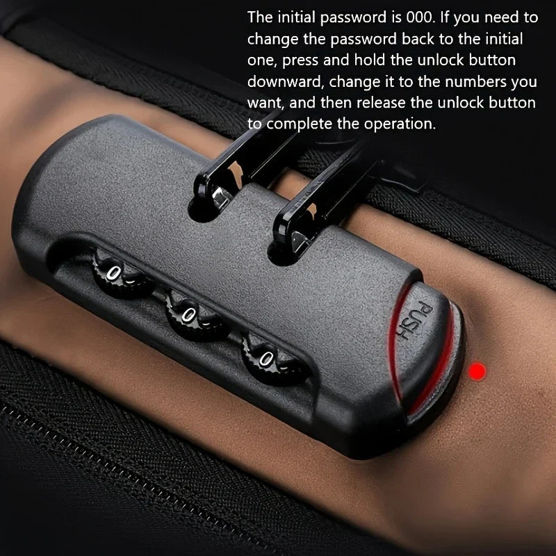 🧳 Anti-Theft Waterproof Sling Bag with USB Charging Port – Sleek, Secure & Smart Carry for Everyday Life - DoorAndSteps E Commerce 