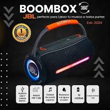 🔥J.B.L Boombox 360 Wireless Bluetooth Speaker - IPX6 Waterproof, 12-Hour Playtime, Deep Bass, Party Lights, Outdoor/Indoor Sound Beast - DoorAndSteps E Commerce 