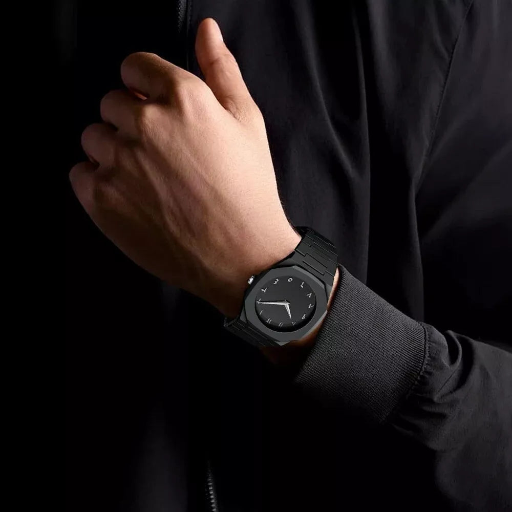 Arabic Black Aura Watch – Sleek Elegance Meets Spiritual Precision - DoorAndSteps E Commerce 