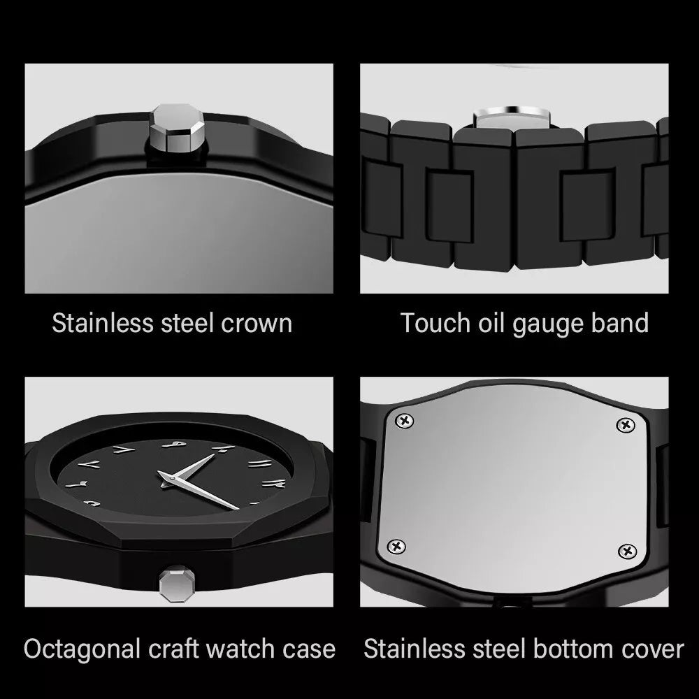 Arabic Black Aura Watch – Sleek Elegance Meets Spiritual Precision - DoorAndSteps E Commerce 