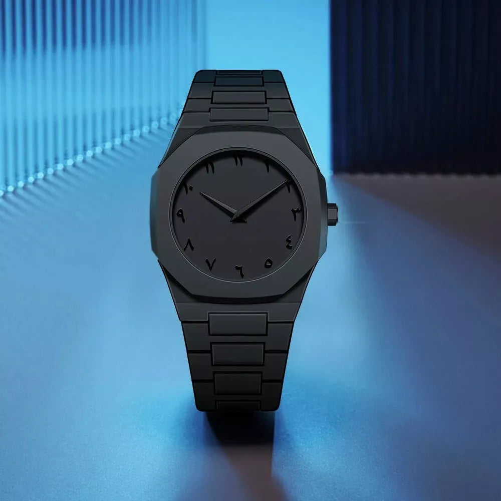 Arabic Black Aura Watch – Sleek Elegance Meets Spiritual Precision - DoorAndSteps E Commerce 