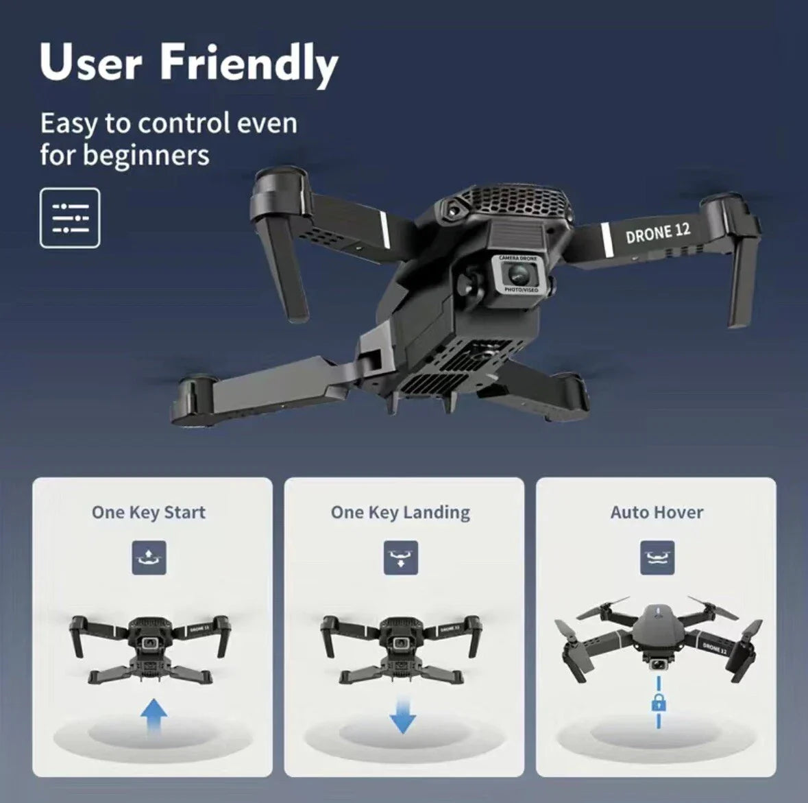 ✈️  E88 & E99 Foldable 4K Dual-Camera Drones with WiFi FPV – Beginner-Friendly Aerial Photography Kit🚁 - DoorAndSteps E Commerce 