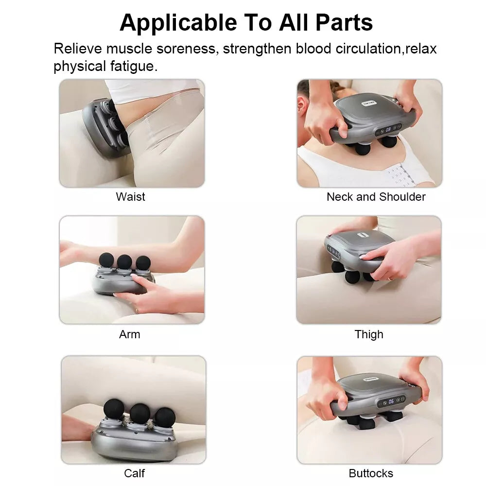 🔋 Rechargeable 6-Head Facial Gun – Spa Treatment at Home