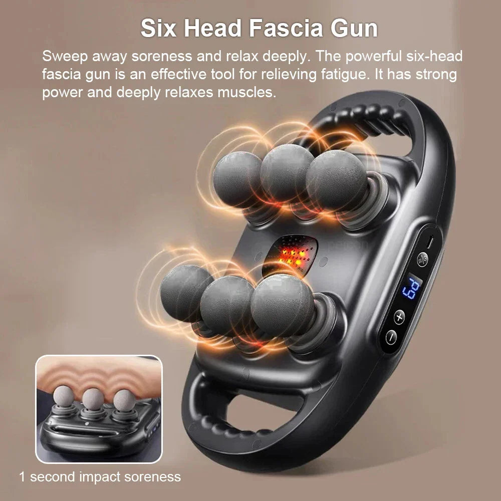 🔋 Rechargeable 6-Head Facial Gun – Spa Treatment at Home