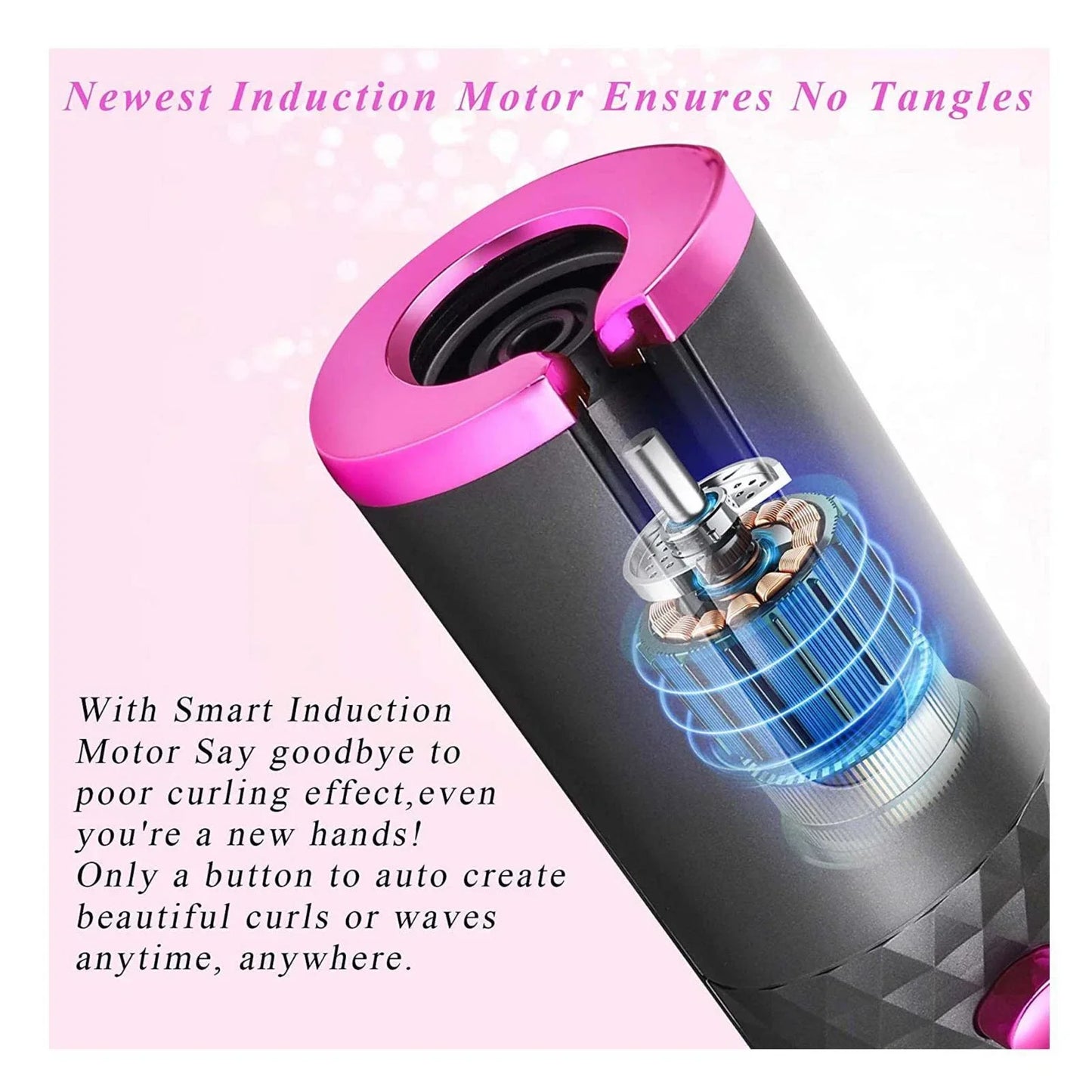 Crazy Beauty Cordless Automatic Wireless Hair Curler Rotating handheld - DoorAndSteps E Commerce 