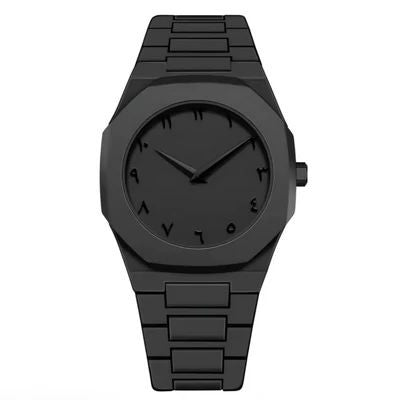 Arabic Black Aura Watch – Sleek Elegance Meets Spiritual Precision - DoorAndSteps E Commerce 